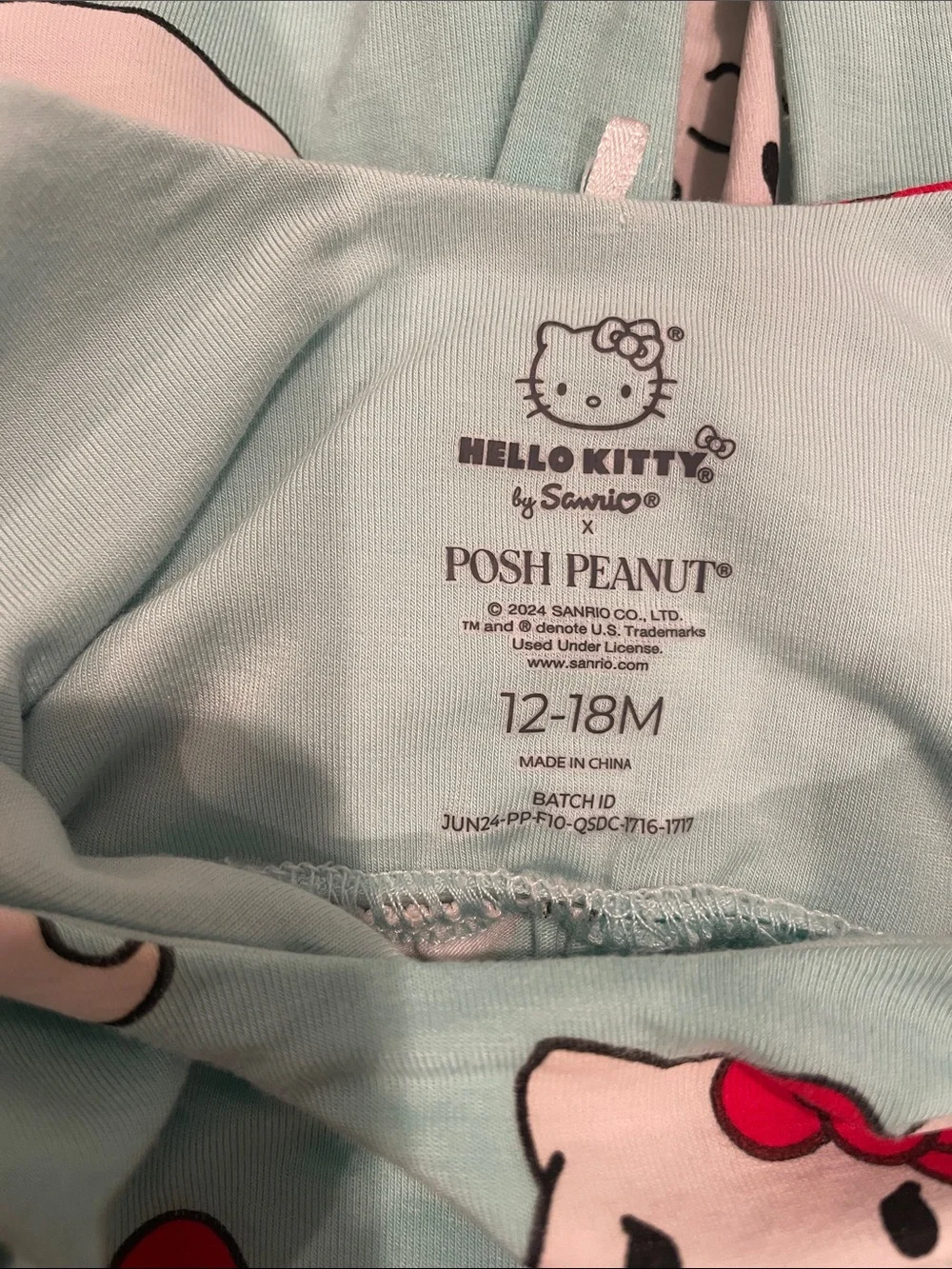 Posh Peanut Hello Kitty ghost jumpsuit size 12-18 months